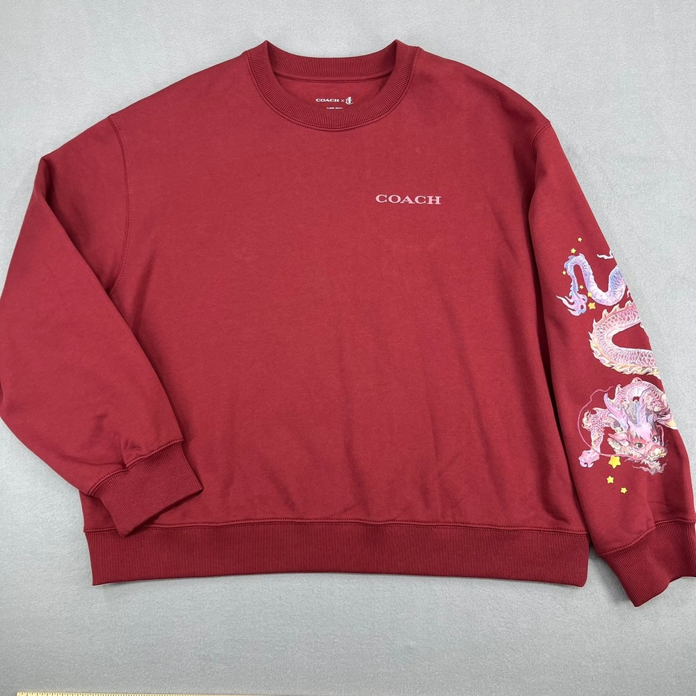 Coach x Lian Yang Lunar New Year Dragon Sweatshirt Red Mens XL
